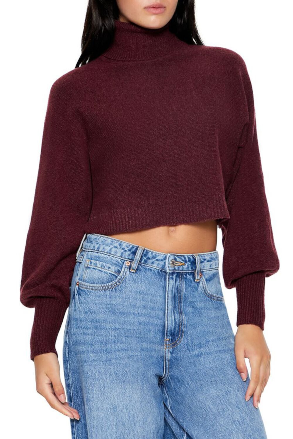 Женская Водолазка FOREVER21 Cropped Turtleneck Sweater FOREVER21