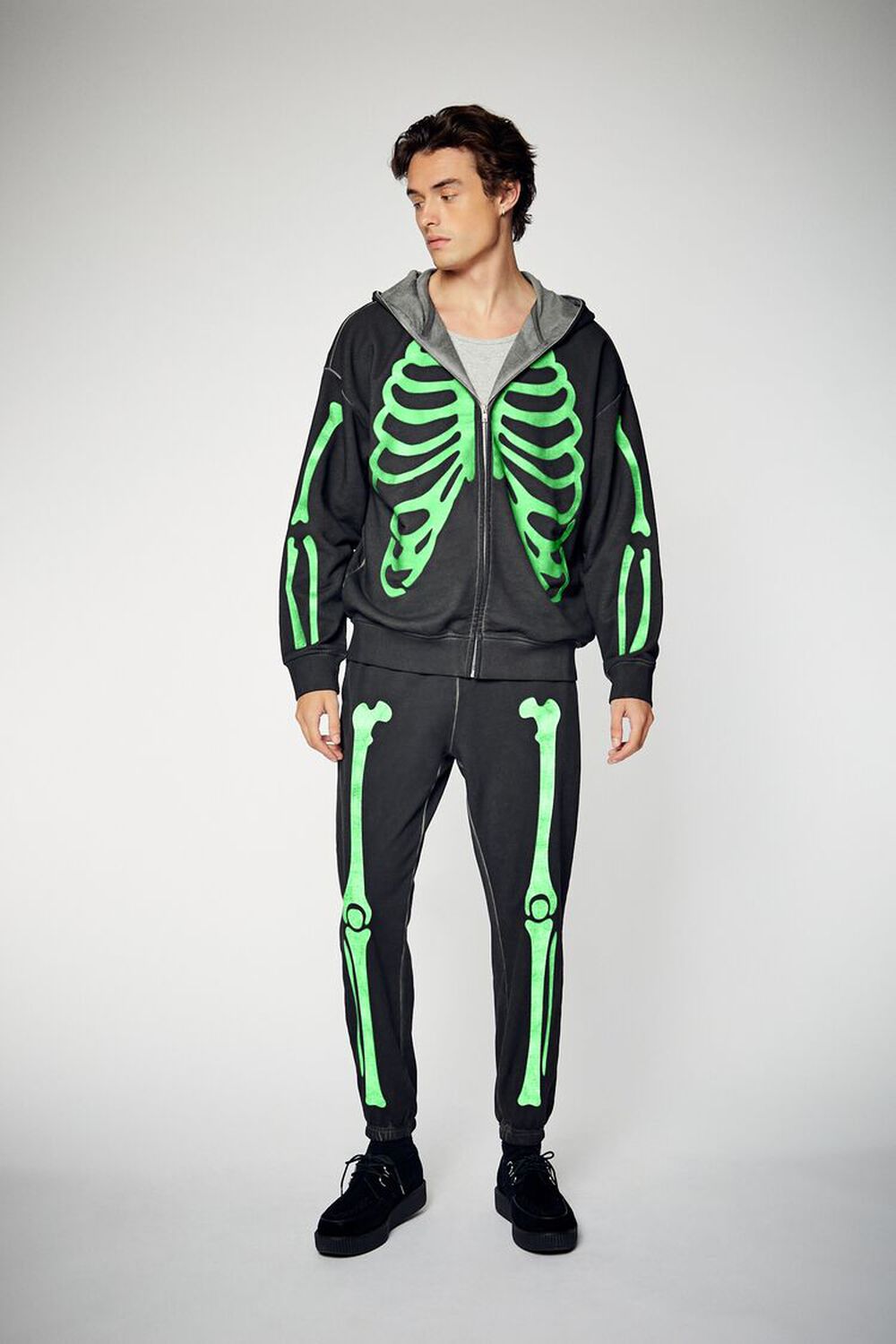 Мужские Джоггеры FOREVER21 Glow-In-The-Dark Skeleton FOREVER21