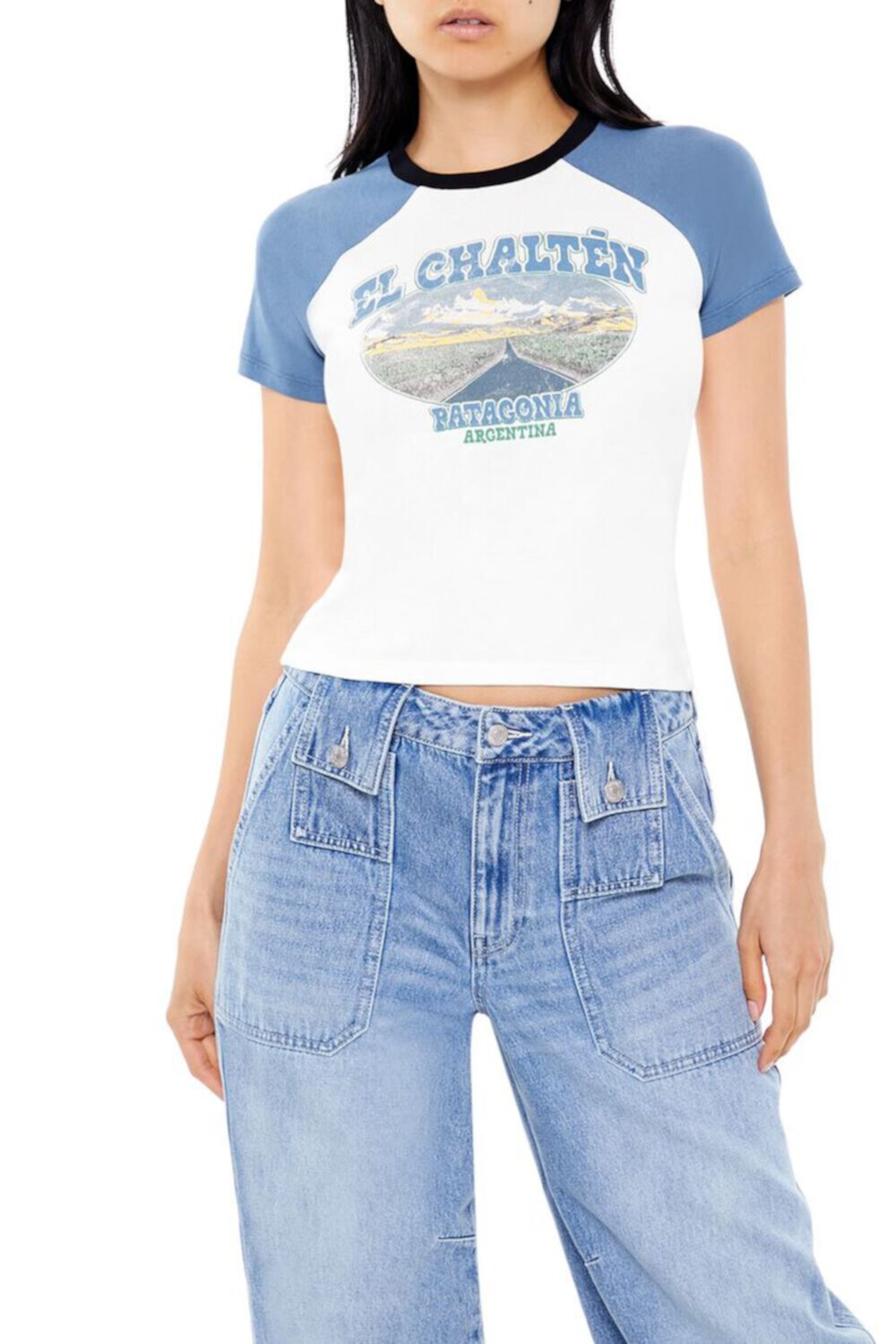 El Chalten Raglan Baby Tee FOREVER21