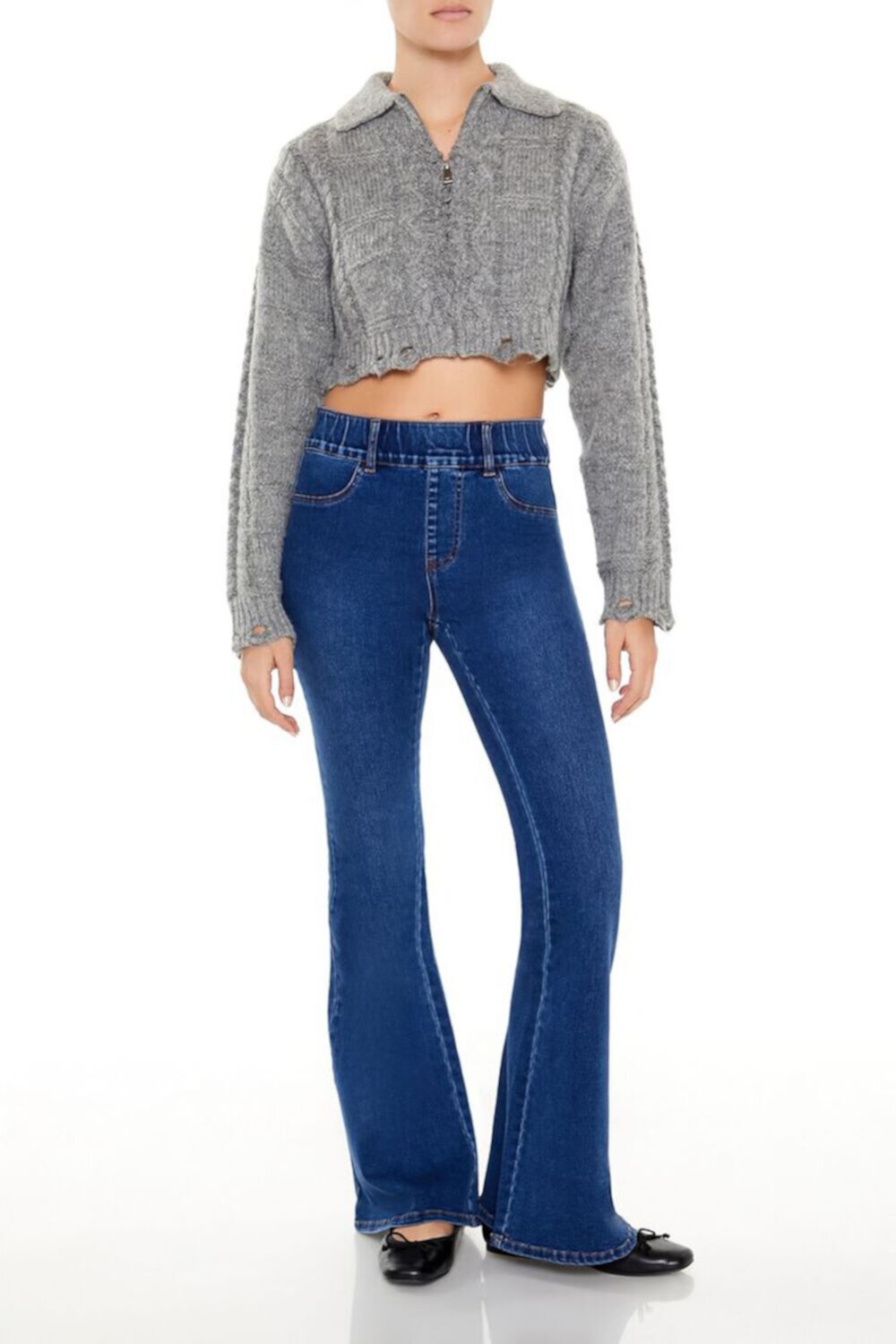 Женские Джинсы bootcut FOREVER21 High-Rise Flare Jeans FOREVER21