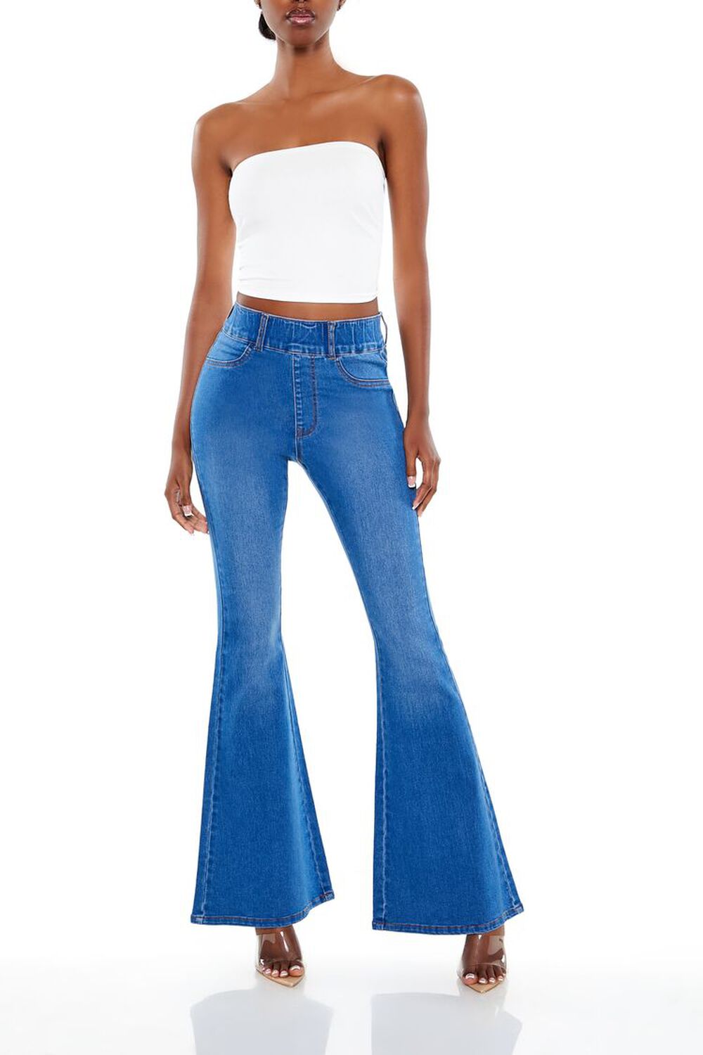 Женские Джинсы bootcut FOREVER21 High-Rise Flare Jeans FOREVER21