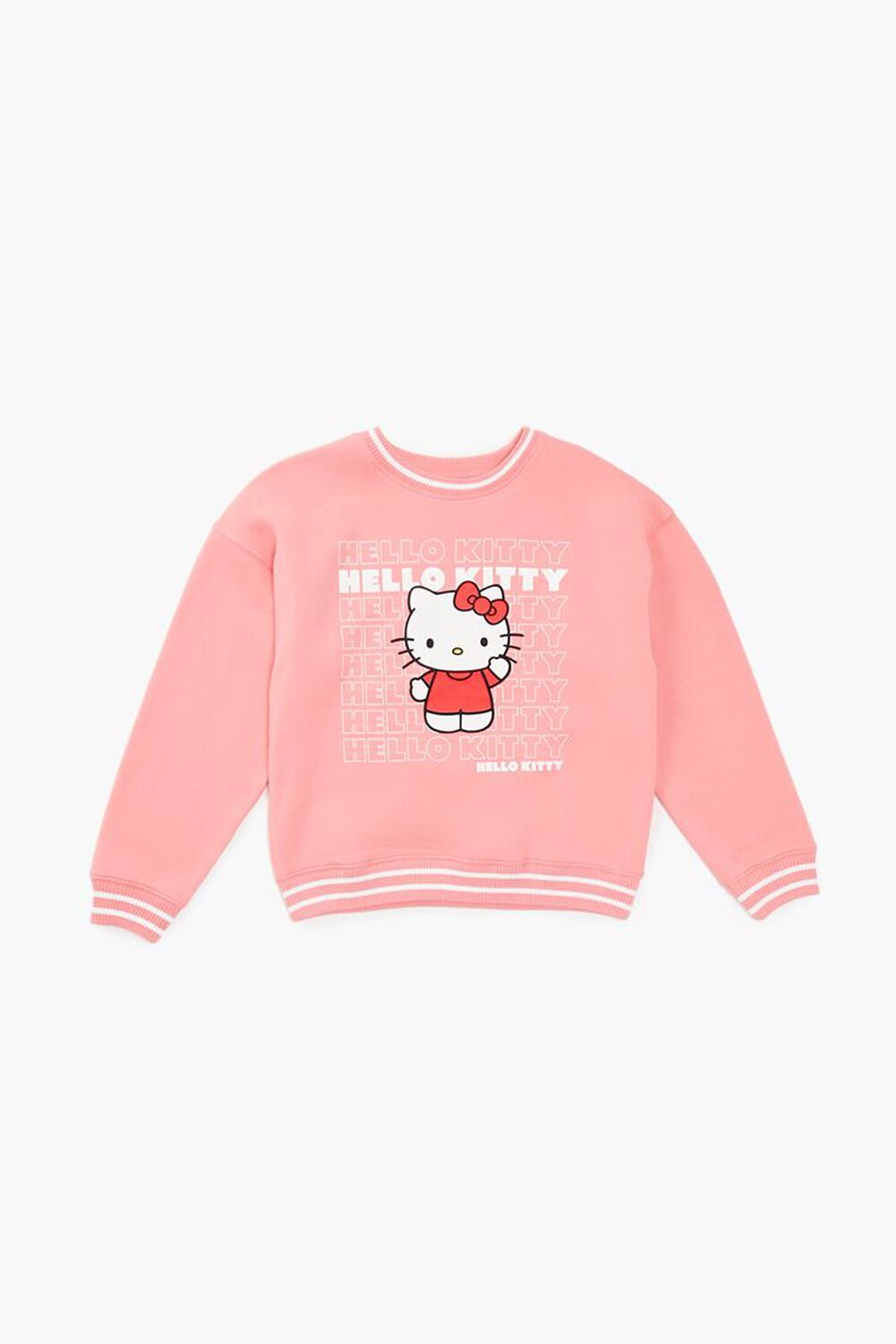 Детское флисовое худи от Forever 21 с полосками и принтом Hello Kitty FOREVER21