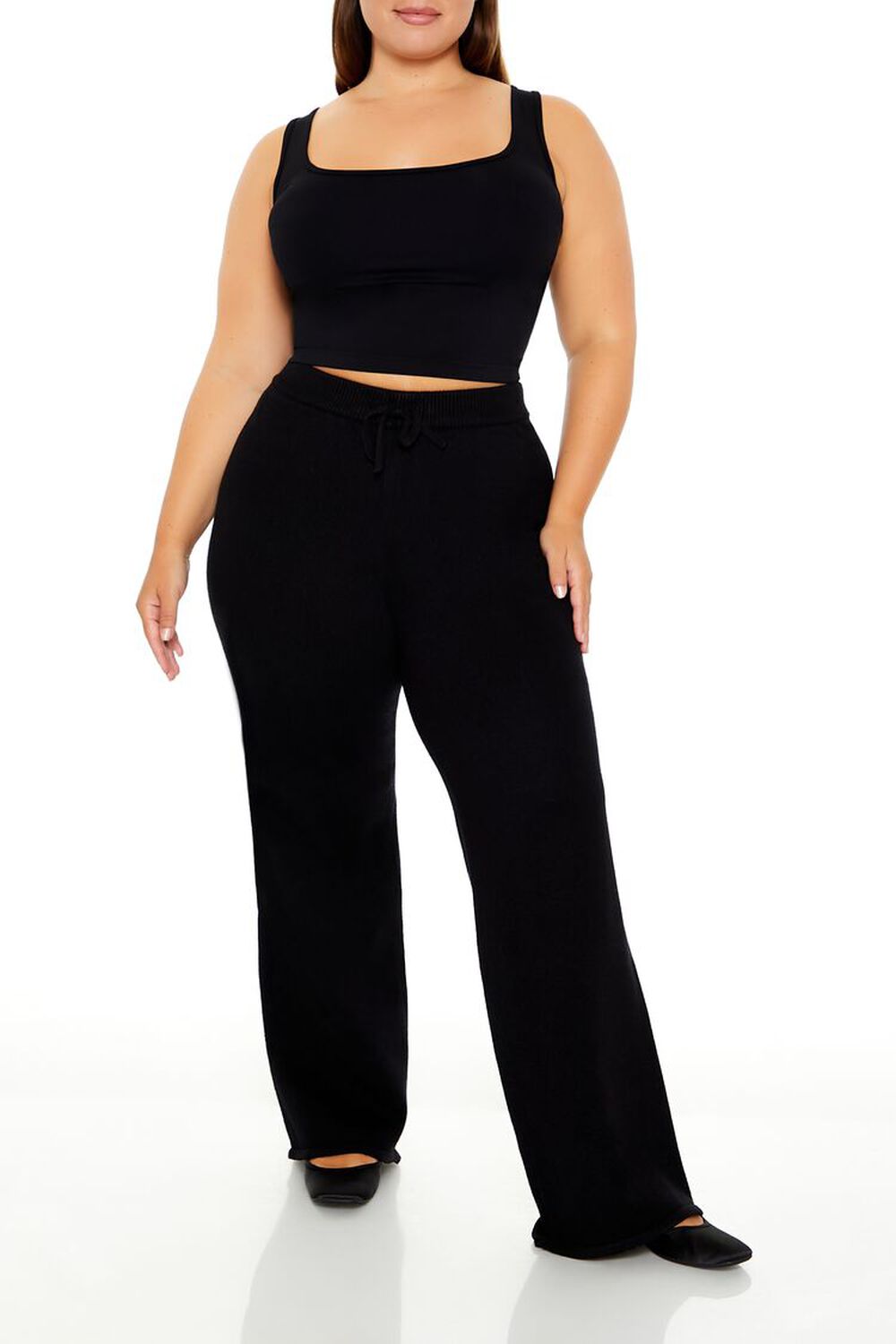 Plus Size Sweater-Knit Pants FOREVER21