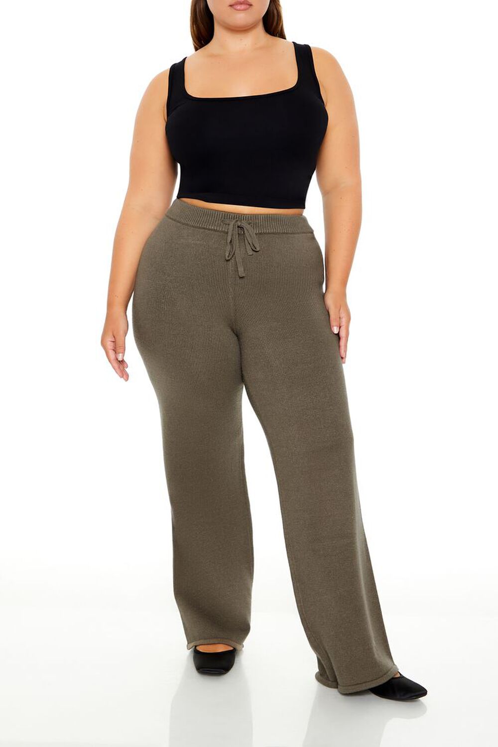 Plus Size Sweater-Knit Pants FOREVER21