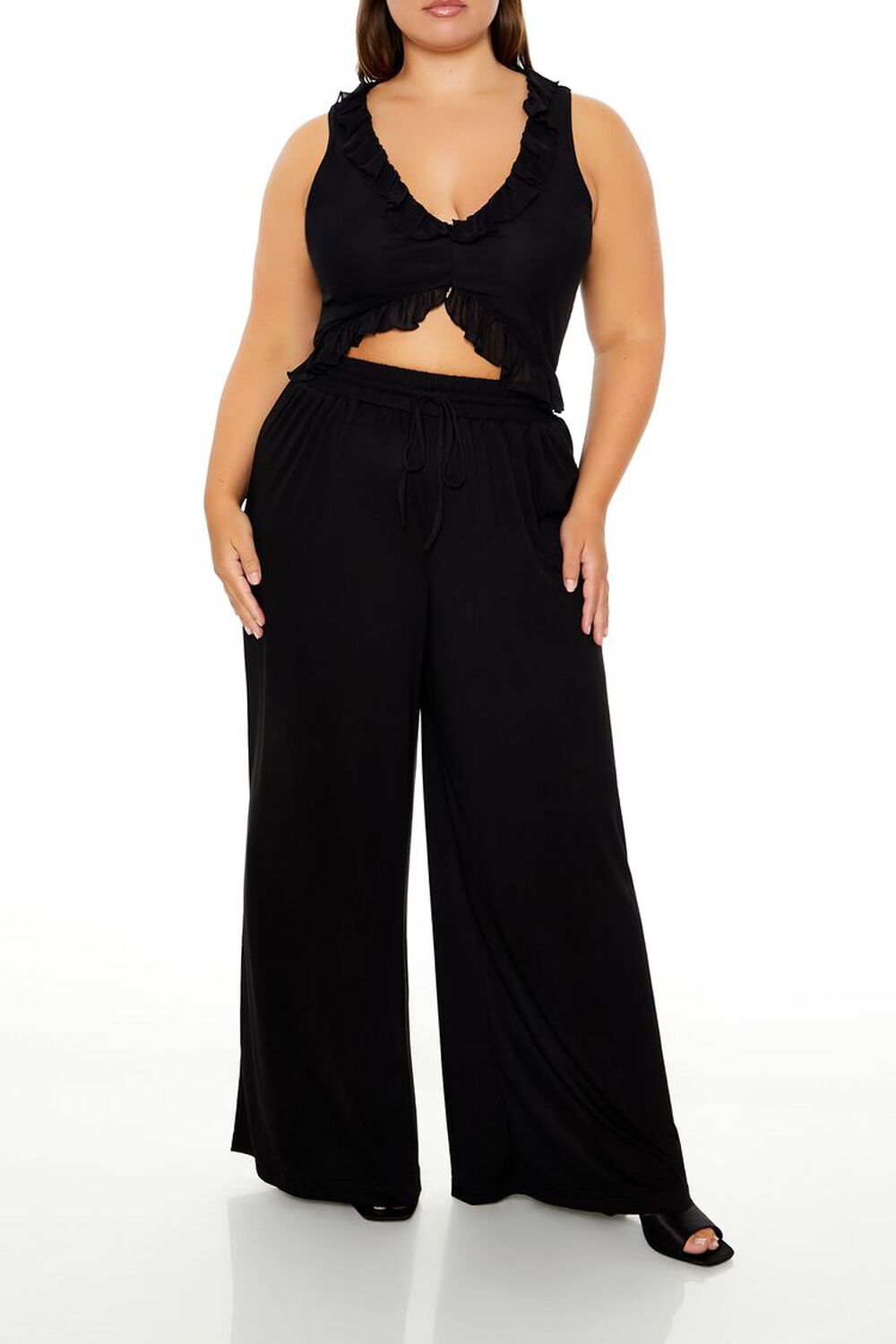 Plus Size High-Rise Pants FOREVER21