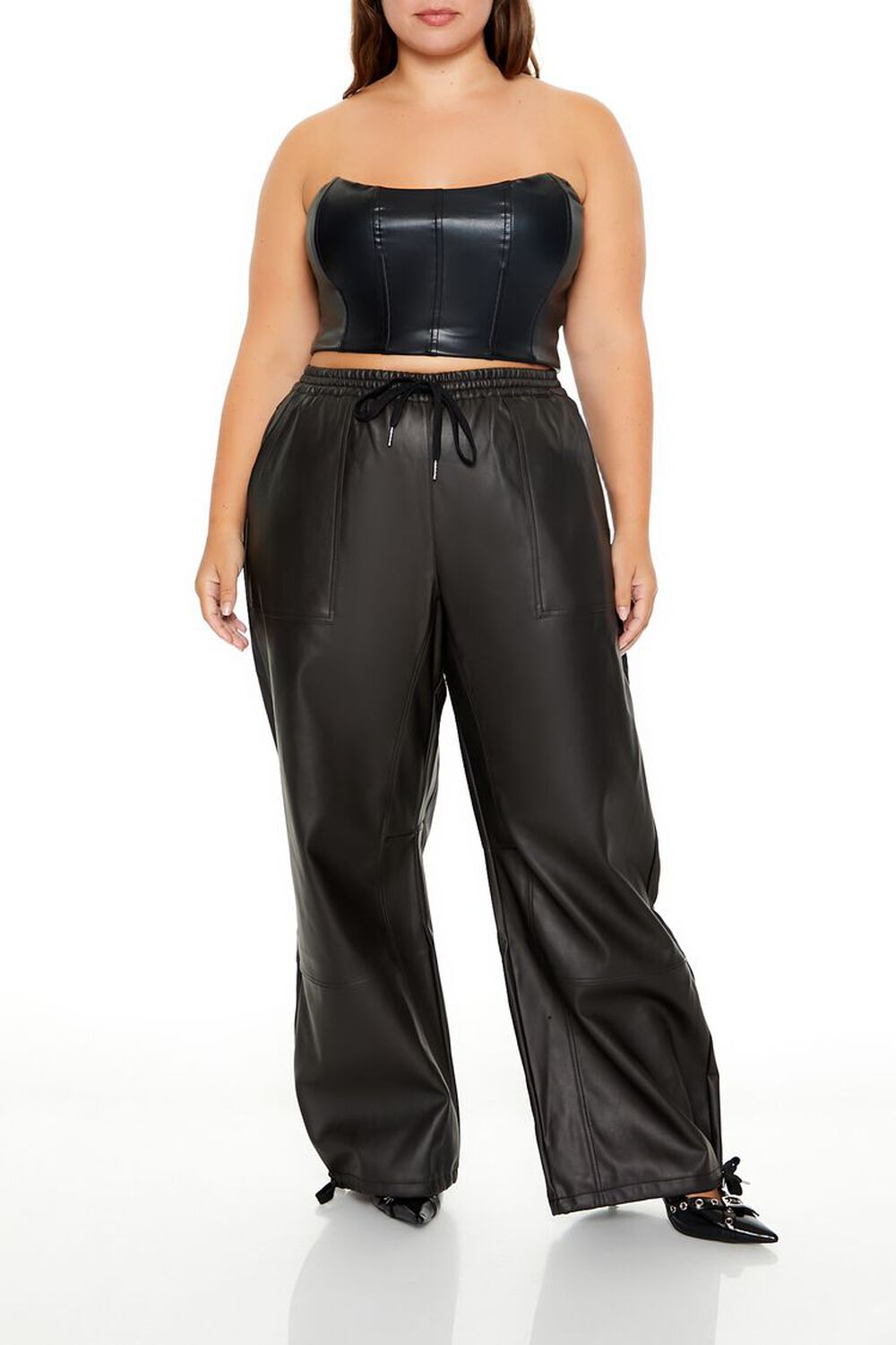 Plus Size Faux Leather Pants FOREVER21