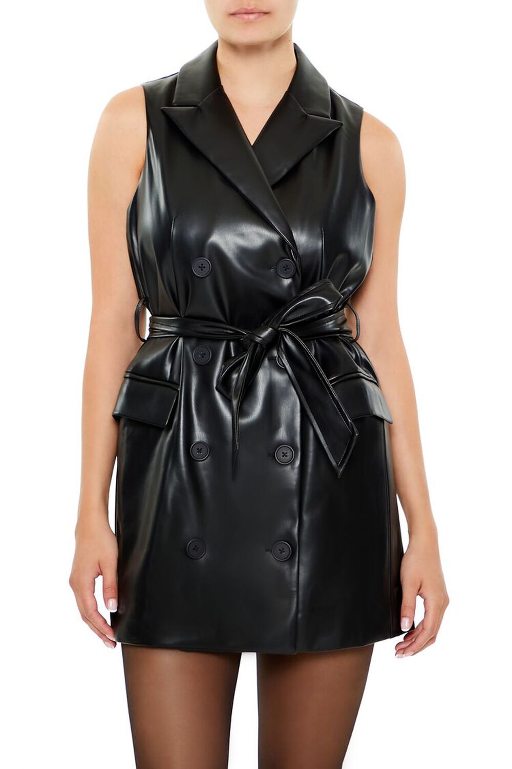 Faux Leather Blazer Mini Dress FOREVER21