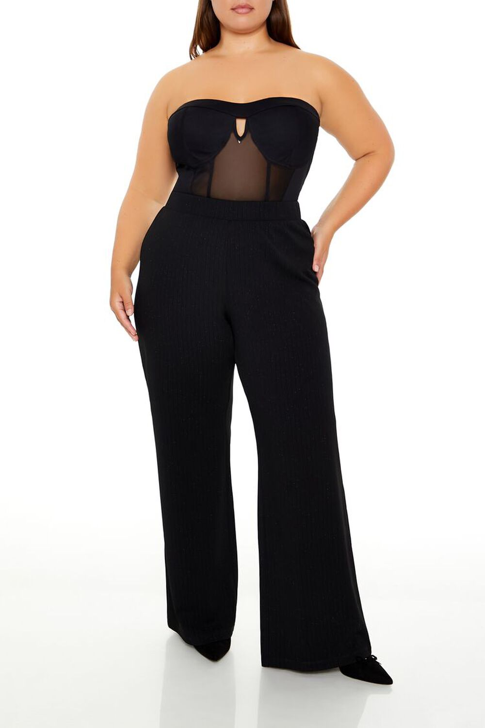 Plus Size High-Rise Straight Pants FOREVER21