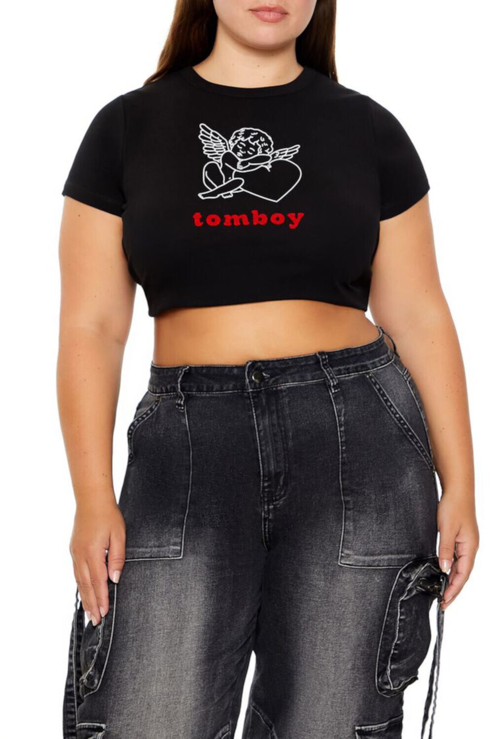 Женская Футболка FOREVER21 Plus Size Tomboy FOREVER21