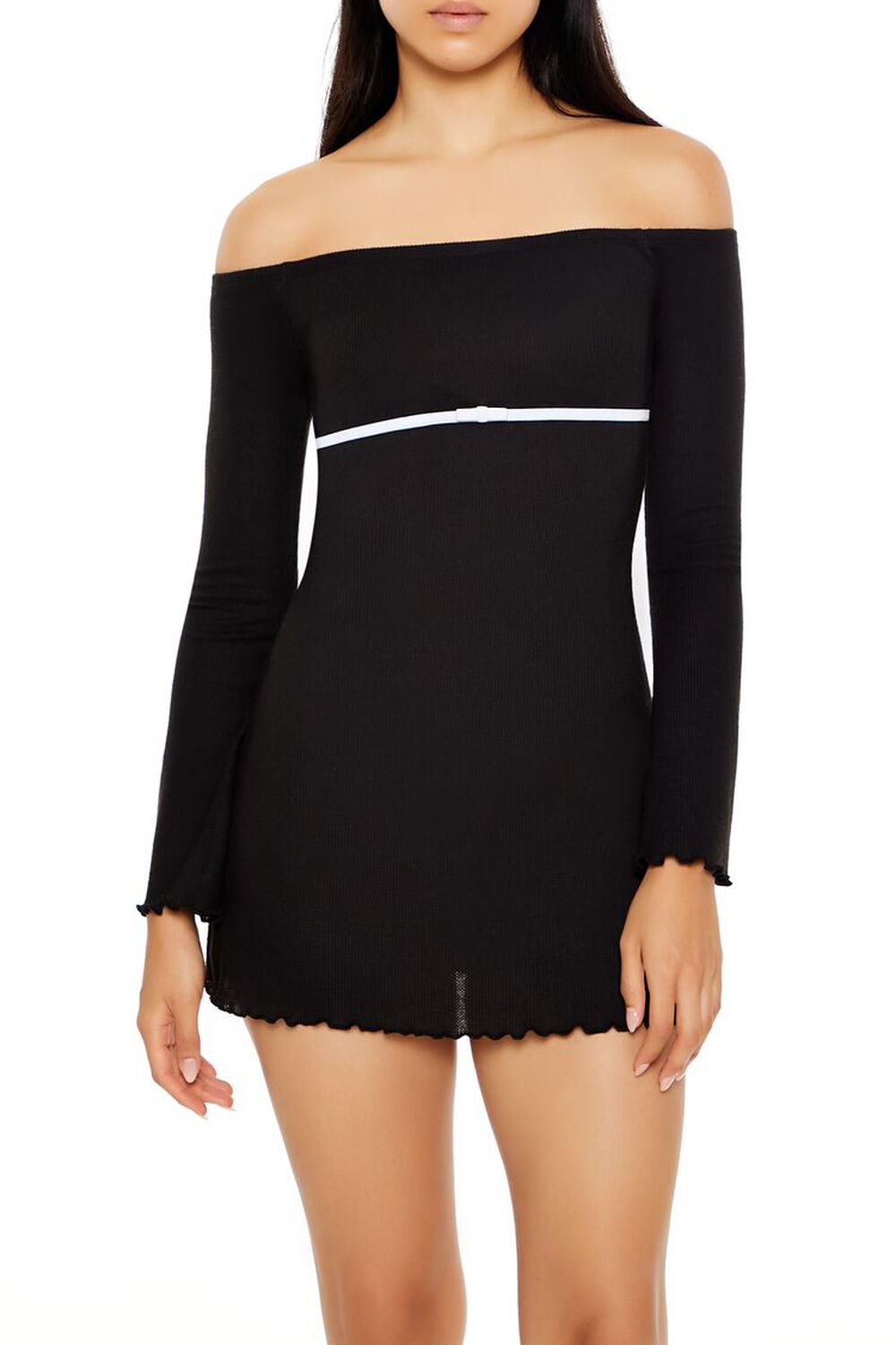 Two-Tone Ribbon Mini Dress FOREVER21