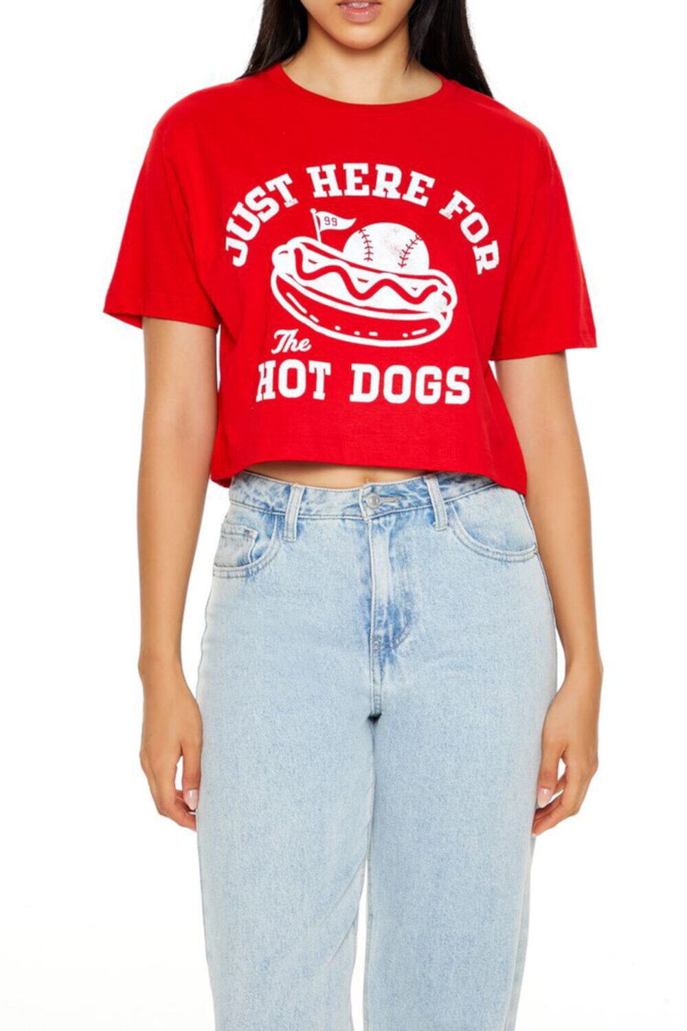 Just Here For The Hot Dogs Tee FOREVER21