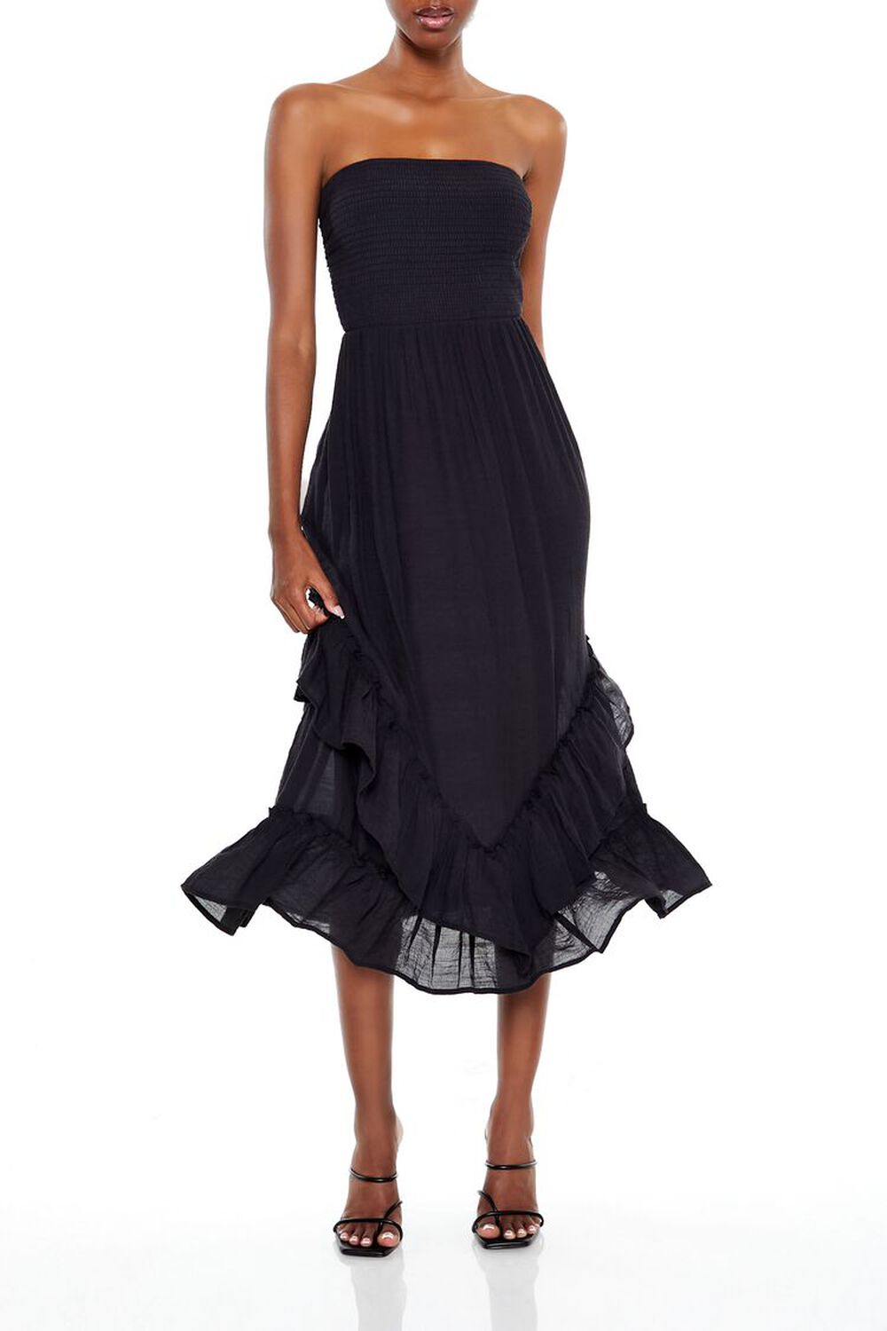 Strapless Layered Midi Dress FOREVER21