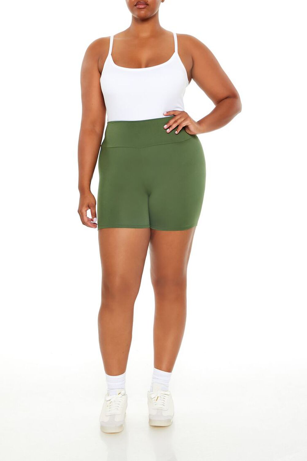 Plus Size High-Rise Biker Shorts FOREVER21