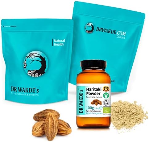 DR WAKDE'S Haritaki Powder (Hirda | Terminalia chebula) - 500g (1.1lb) | Pure, Raw & Dried Powder | Natural Aroma and Freshness | Fine Powder | Vegan | Premium Grade | Nothing Added, Nothing Removed DR WAKDE's