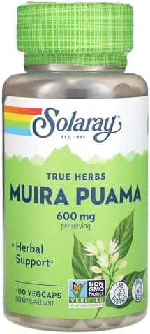 SOLARAY Muira Puama - 300 mg - 100 Capsules (Капсулы) Solaray