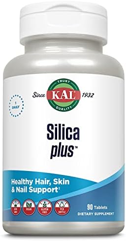 Silica Plus 90 капсул с диоксидом кремния и экстрактом хвоща для здоровья волос и кожи Kal