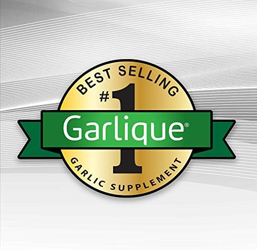 Garlique Garlic Extract Supplement, Healthy Blood Pressure Formula, Odorless & Vegan, 60 Caplets Garlique