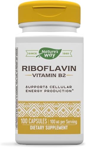 Nature's Way Riboflavin Vitamin B2, Supports Cellular Energy Production*, 100mg per Serving (Порция), 100 Capsules (Капсулы) Nature's Way