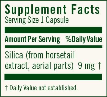 Flora FloraSil 180 Veg Capsules (Вегетарианские капсулы) - Silica Supplement with Horsetail Extract for Healthy Hair, Skin, and Nails* - Supports Collagen Formation Flora