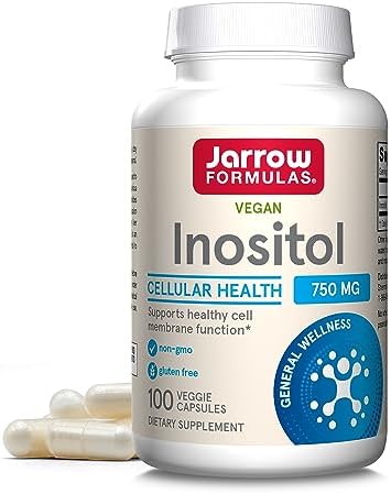 Jarrow Formulas Inositol 750 mg, Dietary Supplement, Liver Support for Cellular Health and General Wellness, 100 Veggie Capsules (Капсулы на растительной основе), Up to a 100 Day Supply Jarrow Formulas