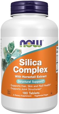 NOW Foods Supplements, Silica Complex with Horsetail Extract, Supports Hair, Skin and Nail Health*, Structural Support*, 180 Tablets (Таблетки) NOW Foods