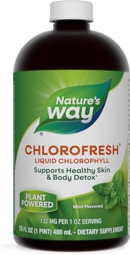 Nature's Way Chlorofresh, Liquid (Жидкость) Chlorophyll, Supports Healthy Skin & Body Detox*, Internal Deodorant*, Mint Flavored, 16 Fl. Oz (Packaging May Vary) Nature's Way