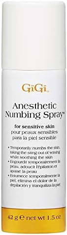 GiGi Anesthetic Numbing Spray for Sensitive Skin - Lidocaine-Based Gel, 1.5 oz GIGI