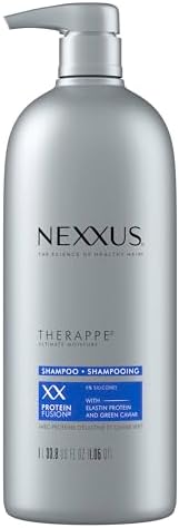 Nexxus Therappe Moisturizing Shampoo Ultimate Moisture for Dry Hair Silicone-Free, Moisturizing ProteinFusion with Elastin Protein and Green Caviar 33.8 oz Nexxus