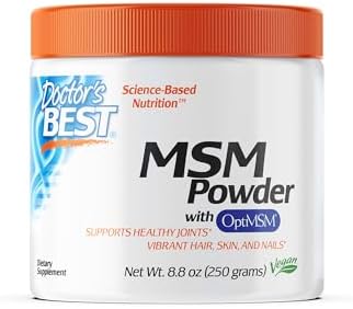 MSM порошок с OptiMSM, без ГМО, веганский, без глютена, 250 г Doctor's Best