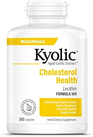 Kyolic Aged Garlic Extract Formula 104 Cholesterol Health, 200 Capsules (Капсулы) (Packaging May Vary) Kyolic