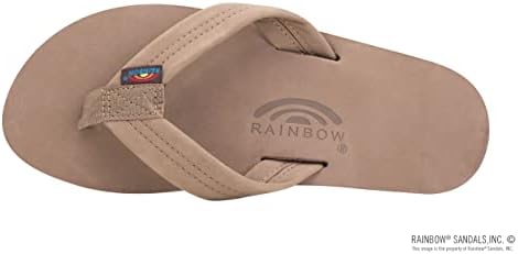 Мужские Шлепанцы Rainbow Sandals Leather Double Layer with Arch Wide Strap Rainbow Sandals