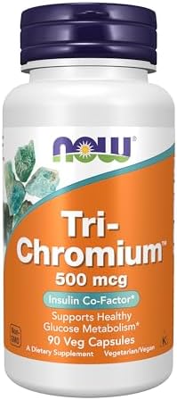 NOW Supplements, Tri-Chromium™ 500 mcg with Cinnamon, Insulin Co-Factor*, 90 Veg Capsules (Вегетарианские капсулы) NOW Foods