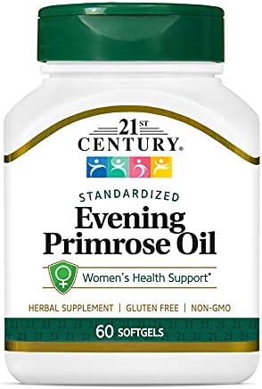 21st Century Evening Primrose Oil Softgels (Мягкие капсулы), 60 Count 21st Century