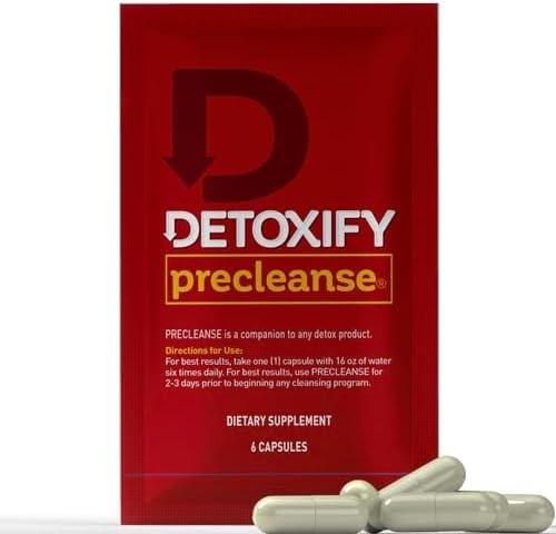 Detoxify Pre Cleanse One Day Detox Capsules (Капсулы) with Milk Thistle and Dandelion - Total Body Cleanse for Women and Men Detoxify