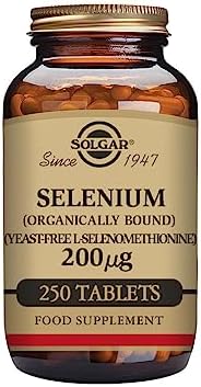 Solgar Yeast-Free Selenium 200 mcg, 100 Tablets (Таблетки) - Supports Antioxidant & Immune System Health - Non-GMO, Vegan, Gluten Free, Dairy Free, Kosher - 100 Servings (Порции) Solgar