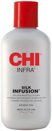 CHI Infra Silk Infusion, Leave-In Reconstructing Treatment To Strengthen & Protect All Hair Types, Alcohol-Free, 2 Oz CHI