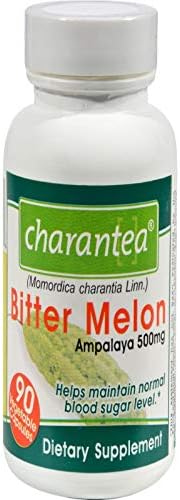 Bitter Melon Vegetarian Capsules (Вегетарианские капсулы), 500 mg, 90 Count Charantea