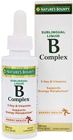 Nature's Bounty Vitamin B Complex Sublingual Liquid (Жидкость) 2 oz (Унции) (Pack of 5) Nature's Bounty