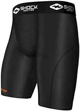 Shock Doctor Youth Compression Shorts with Cup Pocket-Athletic Supporter Underwear with Pocket (Cup Not Included)Youth Sizes Shock Doctor