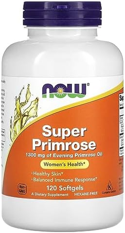 NOW Foods Supplements, Super Primrose 1300 mg with Naturally Occurring GLA (Gamma-Linolenic Acid), 120 Softgels (Мягкие капсулы) NOW Foods