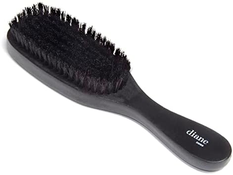 Diane Boar Bristle Brush for Men and Women - Fine to Medium Hair Styling, Wave Styles, Smoothing, Soft Scalp, Club Handle Diane