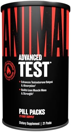 Animal Test – Testosterone Booster For Men – Arachidonic Acid, Yohimbe Bark, Trans Resveratrol, Cissus Quadrangularis – Convenient All-in-one Packs for Strength Athletes & Bodybuilders – 21 Day Cycle Animal