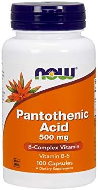 NOW Foods Pantothenic Acid 500mg, 100 Capsules (Капсулы) (Pack of 2) NOW Foods