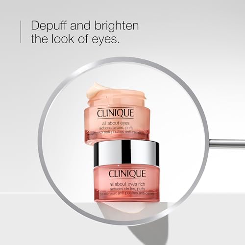 Clinique All About Eyes Rich Eye Cream For Dark Circles With Hyaluronic Acid | Hydrating, Brightening + Depuffing Clinique