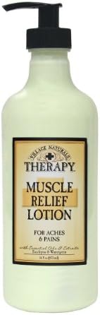 The Village Company Muscle Therapy Relief Natural Lotion, 16 Ounce- Packaging May Vary Village Naturals Therapy