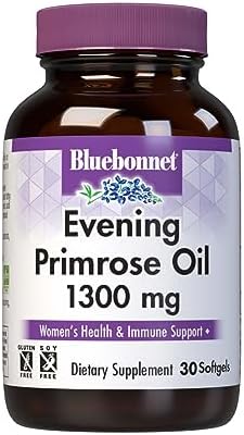 BlueBonnet Evening Primrose Oil Softgels (Мягкие капсулы), 1300 mg, 90 Count Bluebonnet