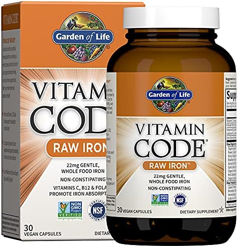 Vitamin Code Raw Iron 30ct Capsules (Капсулы) Garden of Life