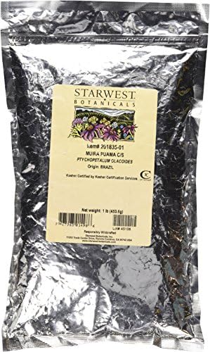 Muira Puama Cut & Sifted - Ptychopetalum olacoides, 1 lb (Фунты), Starwest Botanicals