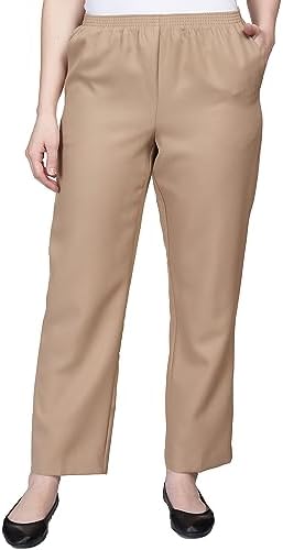 Alfred Dunner All Around Elastic Waist Polyester Short Petite Pants - Pull-On Style Alfred Dunner