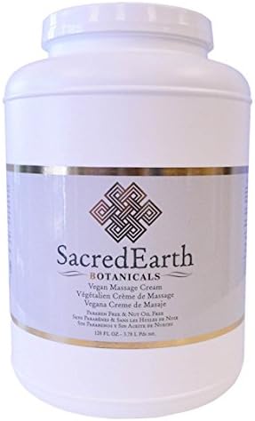 Vegan Massage Cream (1 Gallon) - Unscented, Water Dispersible, Nut Oil Free, Gluten Free and Contains Only Certified Organic Oils and Extracts. Sacred Earth Botanicals